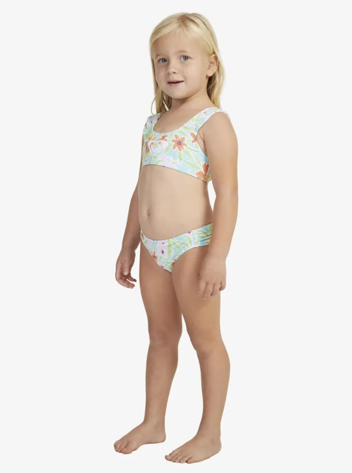 Roxy Swim Girl039s 27 Hawaiian Spirit Bralette Set Bikini Set Aruba Blue Hawaiian Spirit 8211 Women