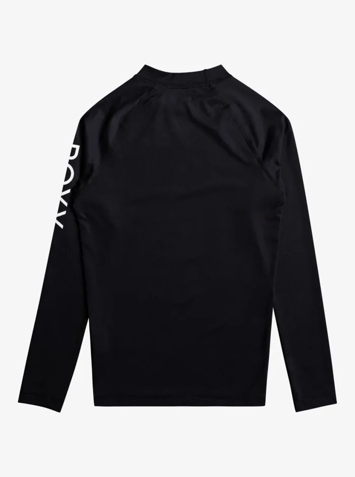 Roxy Swim Girl039s 716 Whole Hearted Long Sleeve UPF 50 Rashguard Anthracite 8211 Women