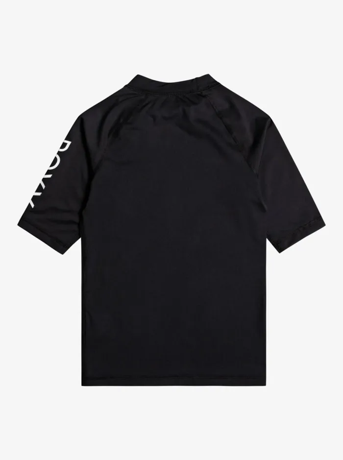Roxy Swim Girl039s 716 Wholehearted UPF 50 Short Sleeve Rashguard Anthracite 8211 Women