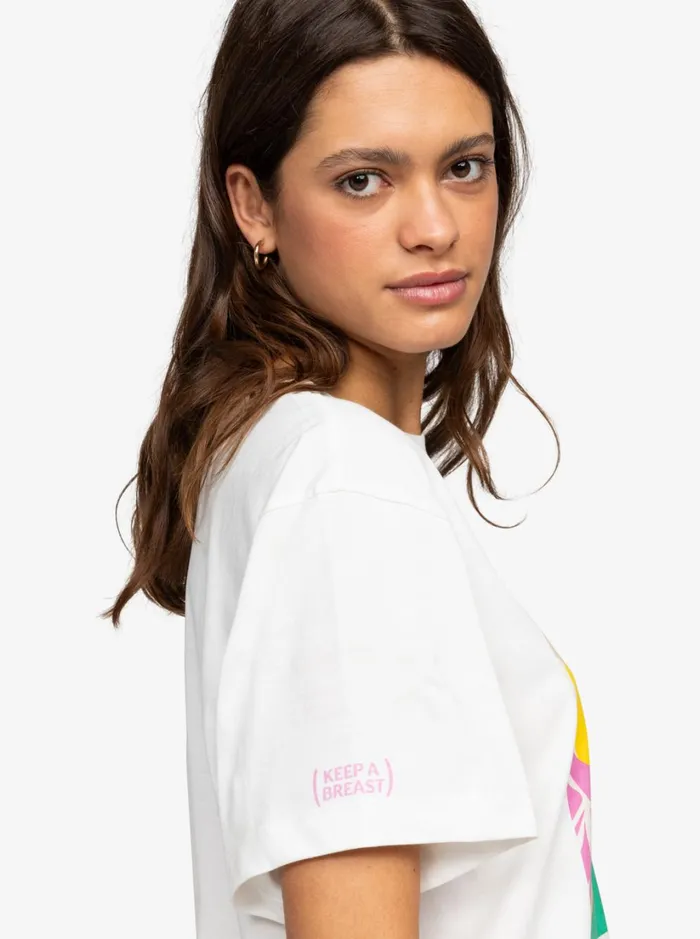 Roxy Tops Keep A Breast Day TShirt Snow White 8211 Women