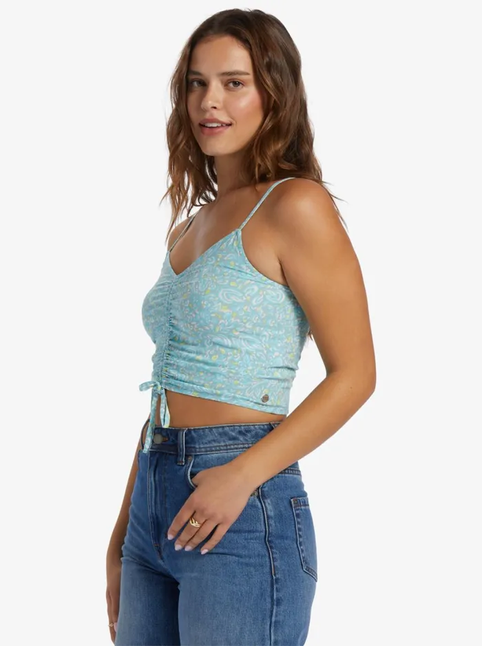 Roxy Tops Vibrant Light Strappy Crop Top Tourmaline Pretty Paisley 8211 Women