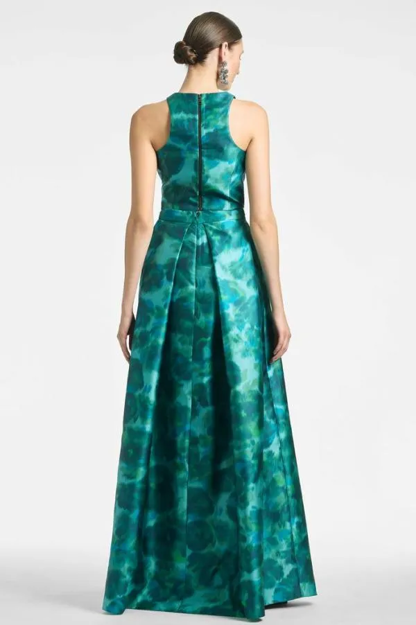 Sachin and Babi Ava Skirt 8211 Emerald Watercolor Floral Emerald Watercolor Floral Women Skirts