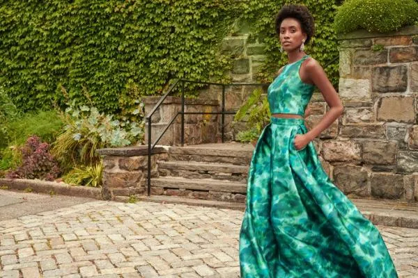 Sachin and Babi Ava Skirt 8211 Emerald Watercolor Floral Emerald Watercolor Floral Women Skirts