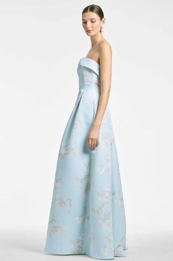 Sachin and Babi Brielle Gown 8211 Sky Venetia Petals Sky Venetia Petals Women Plus Sizes