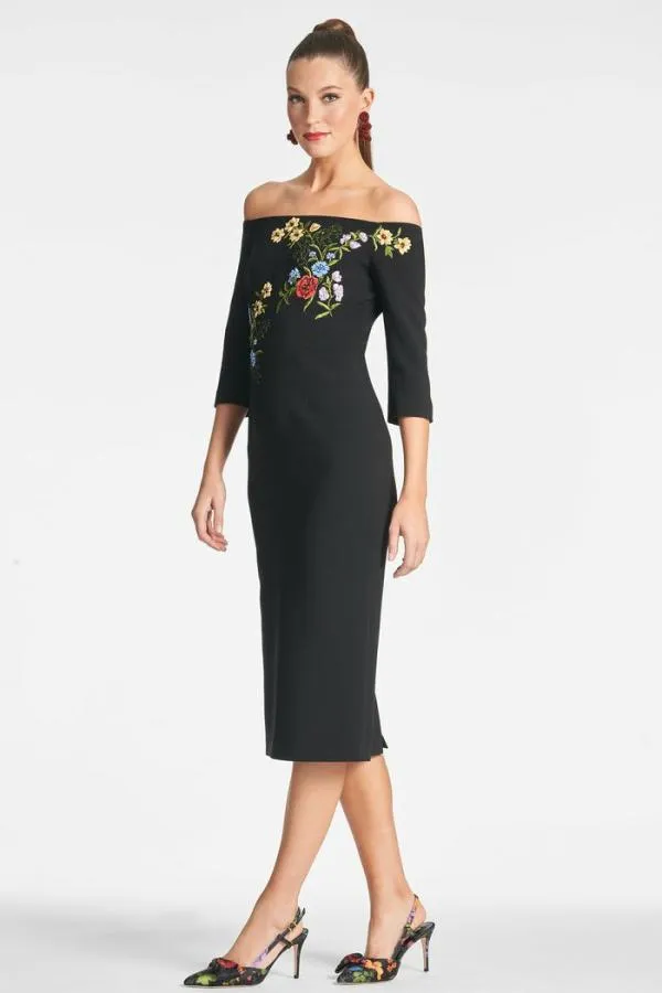 Sachin and Babi Fatima Dress 8211 Noir Bouquet Noir Bouquet Women Sheath