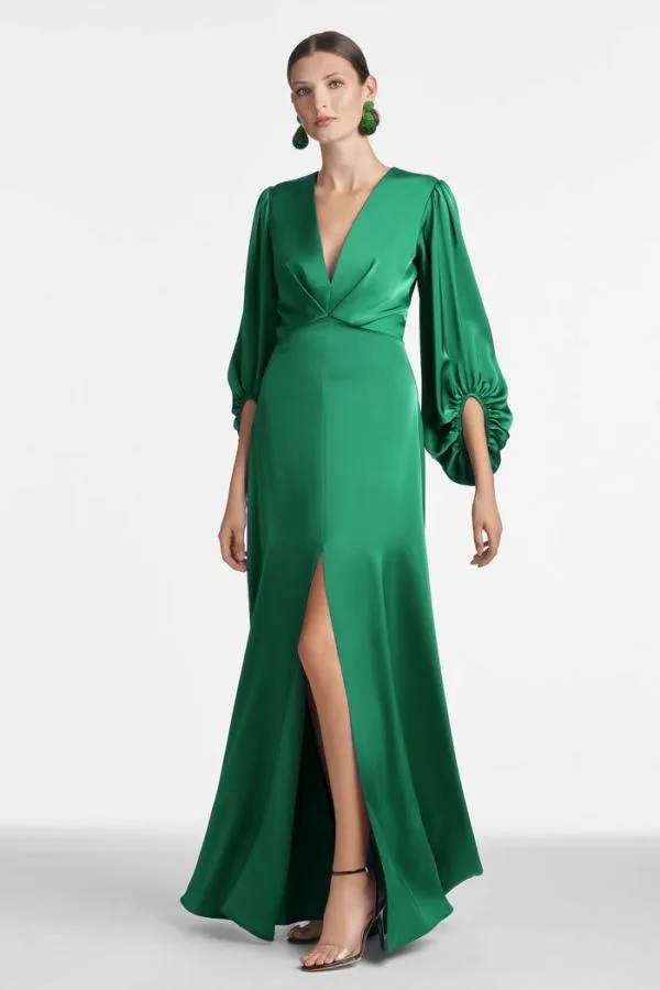 Sachin and Babi Jenny Gown 8211 Emerald Emerald Women Plus Sizes