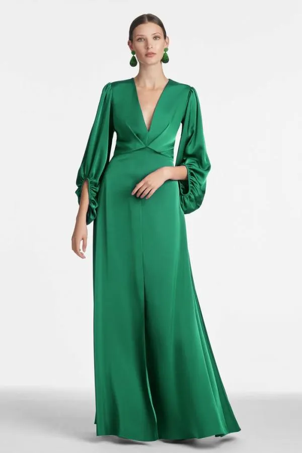 Sachin and Babi Jenny Gown 8211 Emerald Emerald Women Plus Sizes