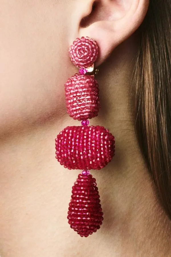 Sachin and Babi Josephine Earrings 8211 Faceted Beads Raspberry Ombre Women Earrings Sachin and Babi Josephine Earrings 8211 Faceted Beads Raspberry Ombre Women Earrings