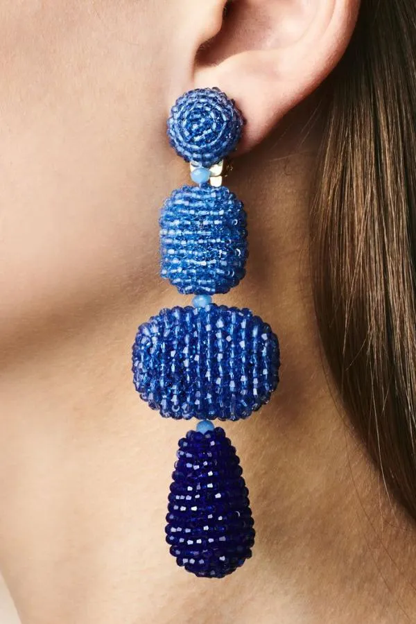 Sachin and Babi Josephine Earrings 8211 Faceted Beads Raspberry Ombre Women Earrings