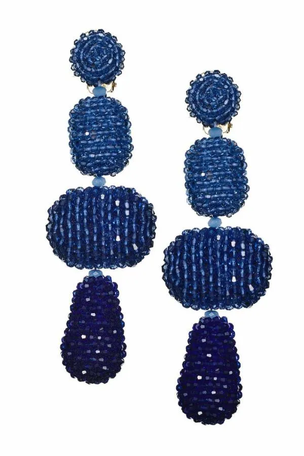 Sachin and Babi Josephine Earrings 8211 Faceted Beads Raspberry Ombre Women Earrings