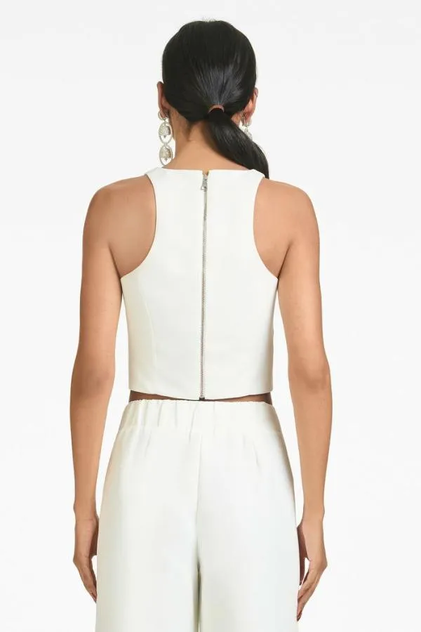 Sachin and Babi Lexie Top 8211 Ivory 8211 Faille Ivory Women Tops and Blouses