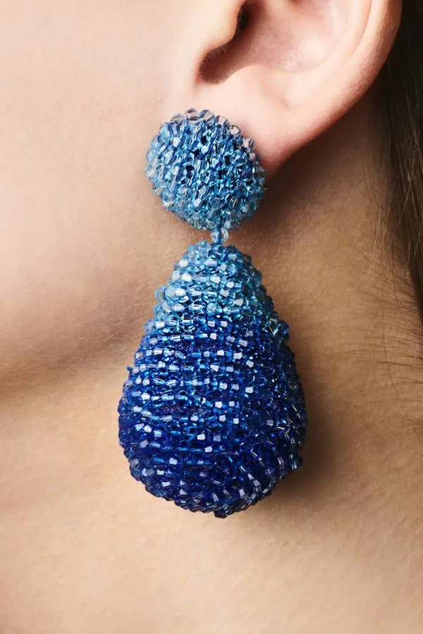 Sachin and Babi Ombre Elise Earrings 8211 Faceted Beads Sapphire Women Earrings