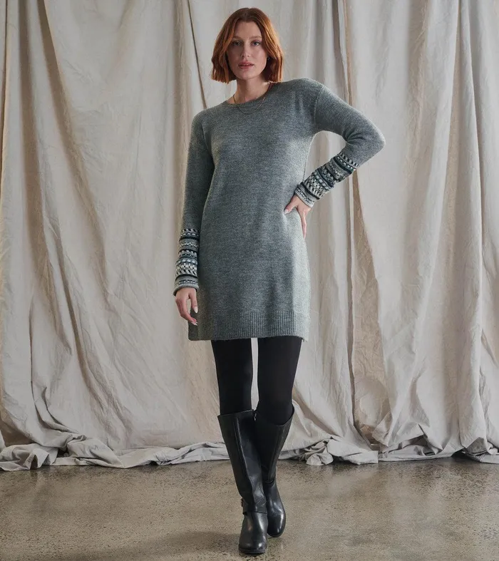 Sadie Sweater Dress 8211 Charcoal Heather Hatley