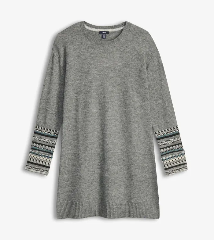 Sadie Sweater Dress 8211 Charcoal Heather Hatley