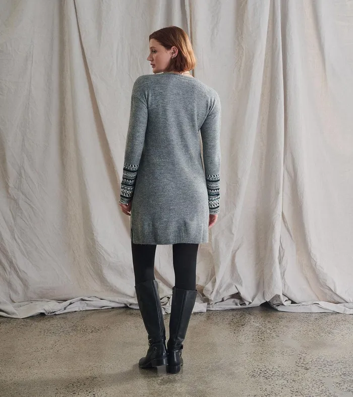Sadie Sweater Dress 8211 Charcoal Heather Hatley
