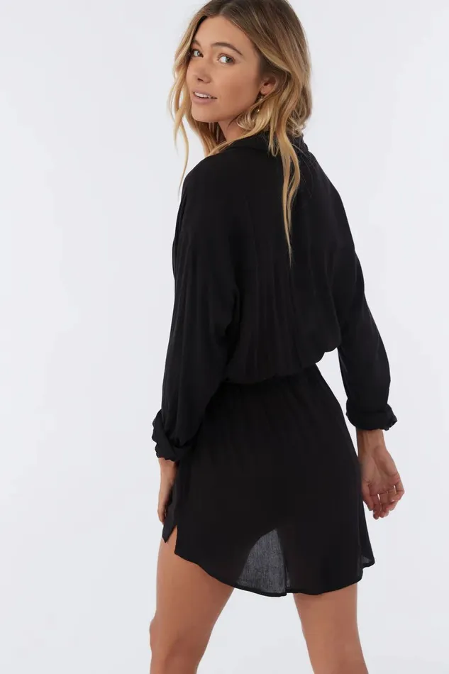 SALTWATER SOLIDS CAMI SWIM COVERUP Black Women O039NEILL Swim