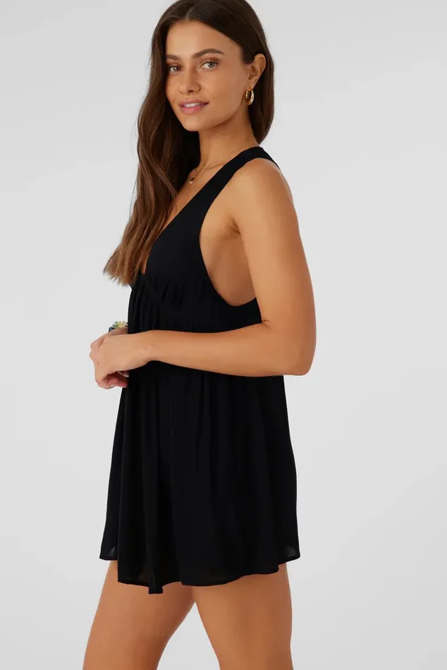 SALTWATER SOLIDS SARAH TUNIC SWIM COVERUP Black Women O039NEILL Swim