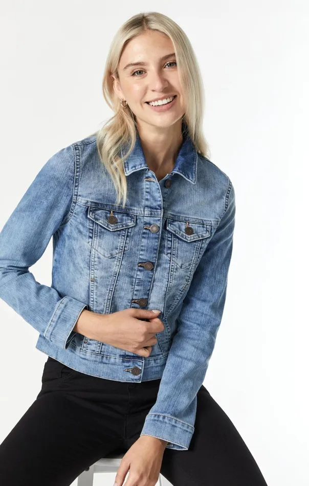 Samantha Jean Jacket In Bleach Random Nolita Women Mavi Jeans Jackets