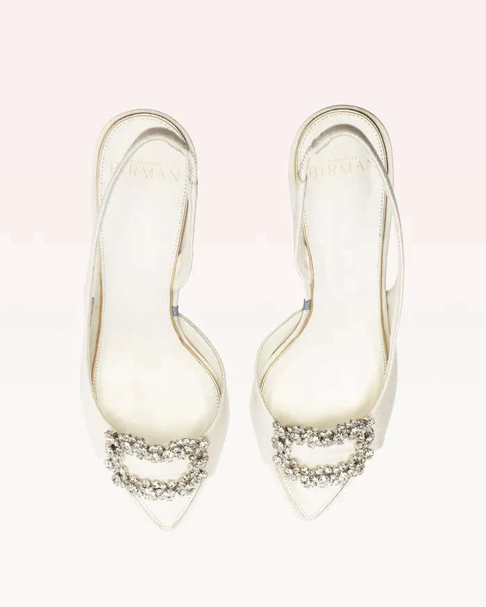 Sandals Women Alexandre Birman Designer Wedding Shoes 8211 Isla Crystal Bridal 85 Off White 8211 Alexandre Birman Bridal Off White