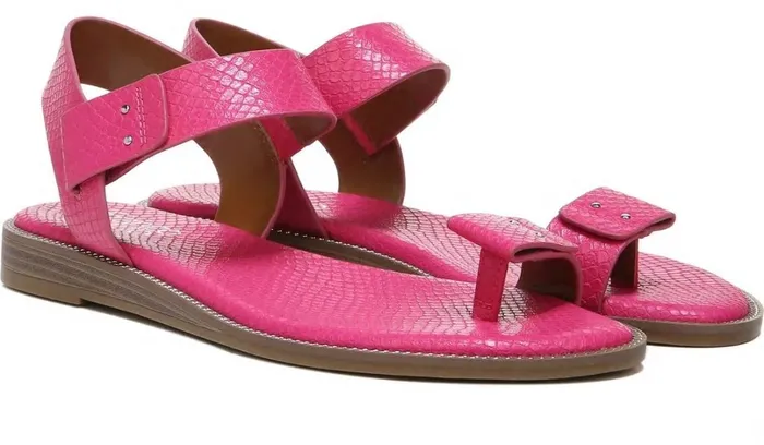 Sandals Women Franco Sarto Franco Geranio Sandal Fushcia Snake Faux Leather
