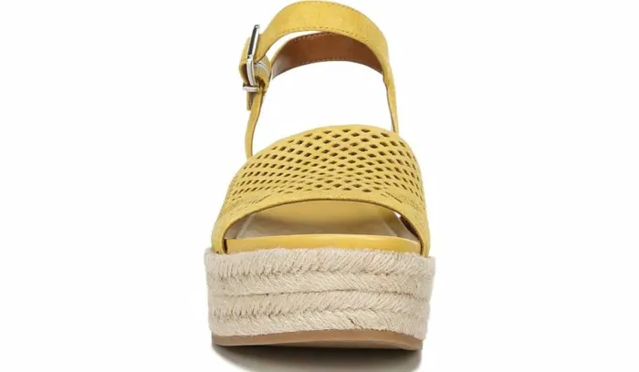 Sandals Women Franco Sarto Franco Tennia Espadrille Platform Sandal Yellow Suede