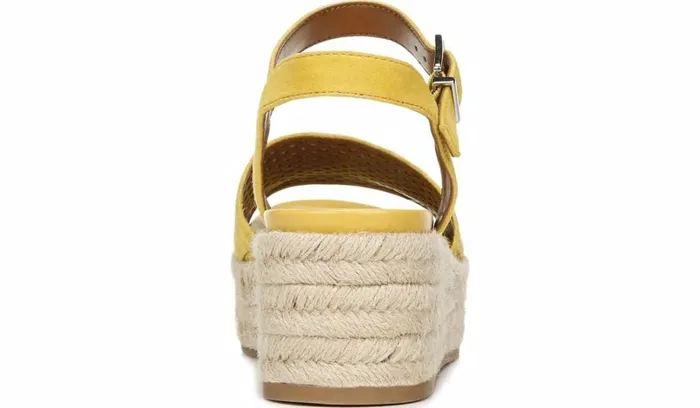 Sandals Women Franco Sarto Franco Tennia Espadrille Platform Sandal Yellow Suede