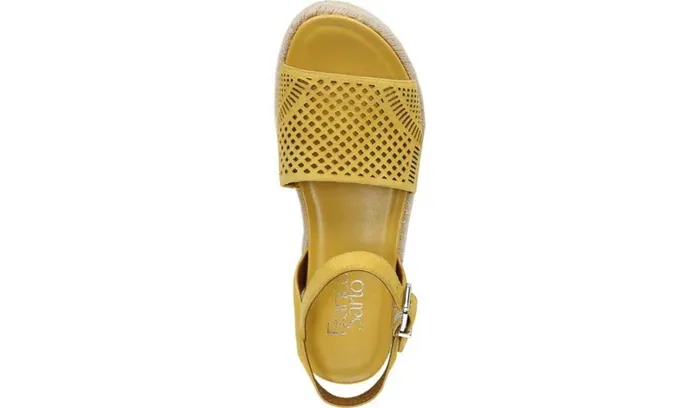 Sandals Women Franco Sarto Franco Tennia Espadrille Platform Sandal Yellow Suede