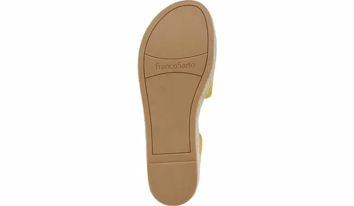 Sandals Women Franco Sarto Franco Tennia Espadrille Platform Sandal Yellow Suede