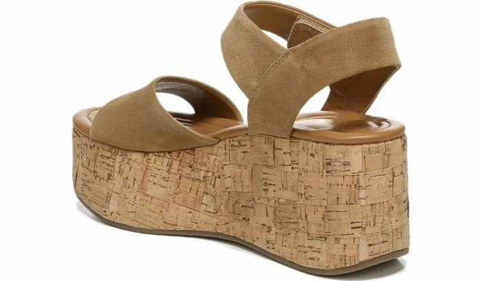 Sandals Women Franco Sarto Sarto Demi 2 Platform Wedge Sandal Toasted Barley Suede