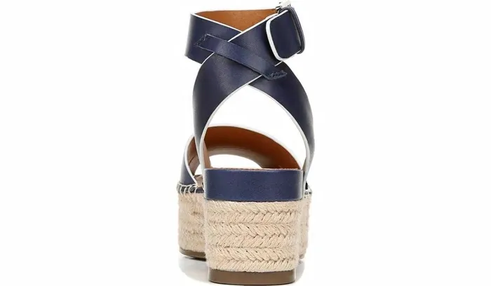 Sandals Women Franco Sarto Sarto Lexie Espadrille Platform Sandal Navy Leather