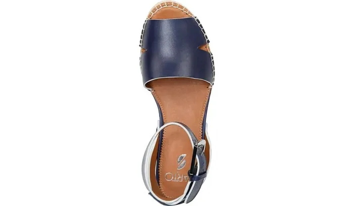 Sandals Women Franco Sarto Sarto Lexie Espadrille Platform Sandal Navy Leather