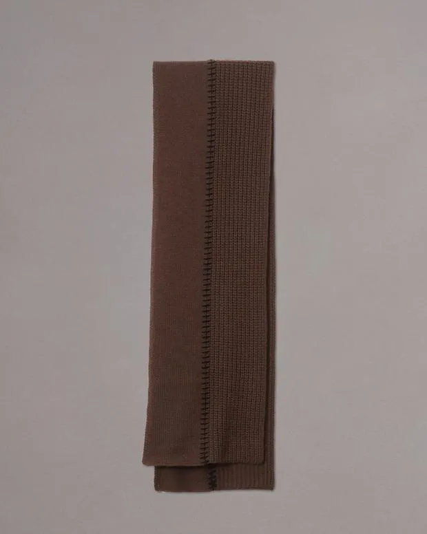 Scarves Men Rag and Bone Clarkson Wool Scarf Slate Brown