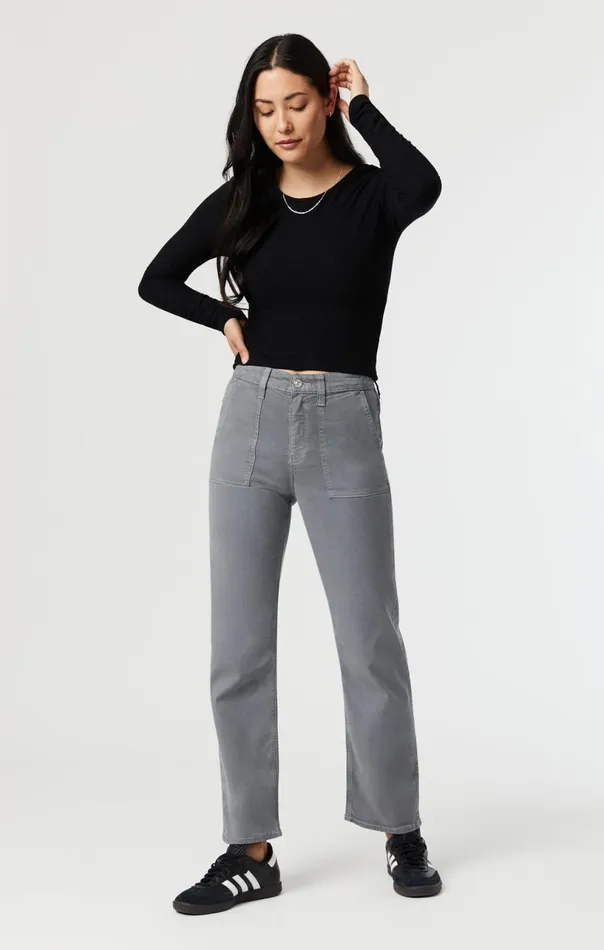Shelia Front Pocket Straight In Quiet Shade Luxe Twill Women Mavi Jeans Pants Shelia Front Pocket Straight In Quiet Shade Luxe Twill Women Mavi Jeans Pants