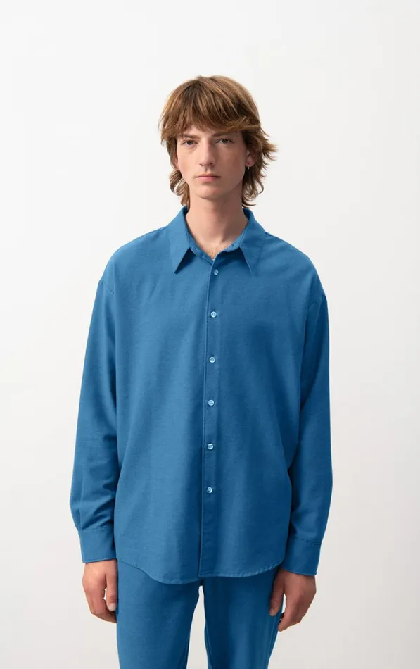 Shirt Dakota Melange Mediterranean Men American Vintage Shirts