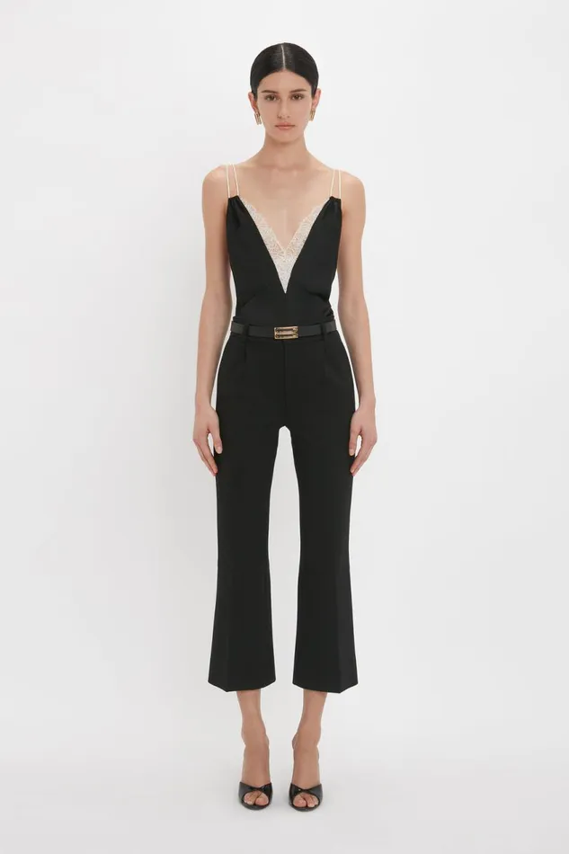 Shirts and Tops Women Victoria Beckham Lace Detail Cami Top In Black