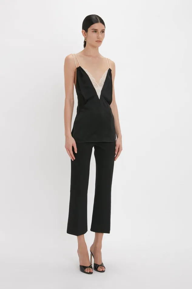 Shirts and Tops Women Victoria Beckham Lace Detail Cami Top In Black