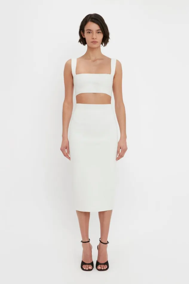 Shirts and Tops Women Victoria Beckham VB Body Strap Bandeau Top In White