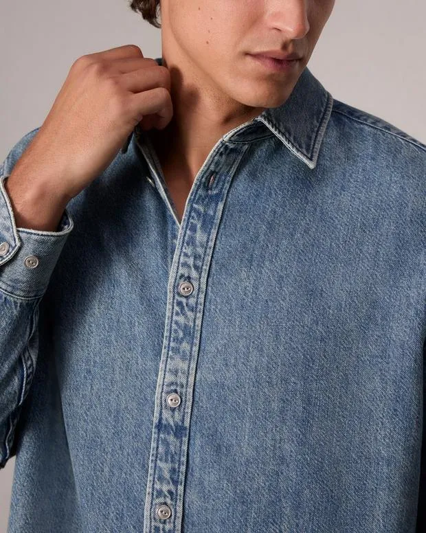 Shirts Men Rag and Bone Matthew Denim Shirt Corbin