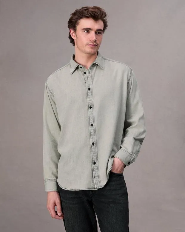 Shirts Men Rag and Bone Matthew Denim Shirt Smoke