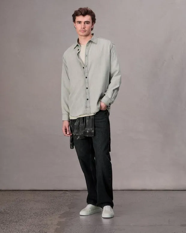 Shirts Men Rag and Bone Matthew Denim Shirt Smoke