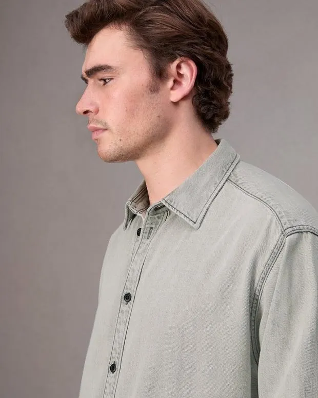 Shirts Men Rag and Bone Matthew Denim Shirt Smoke