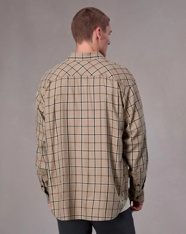 Shirts Men Rag and Bone Matthew Flannel Shirt Taupe Plaid