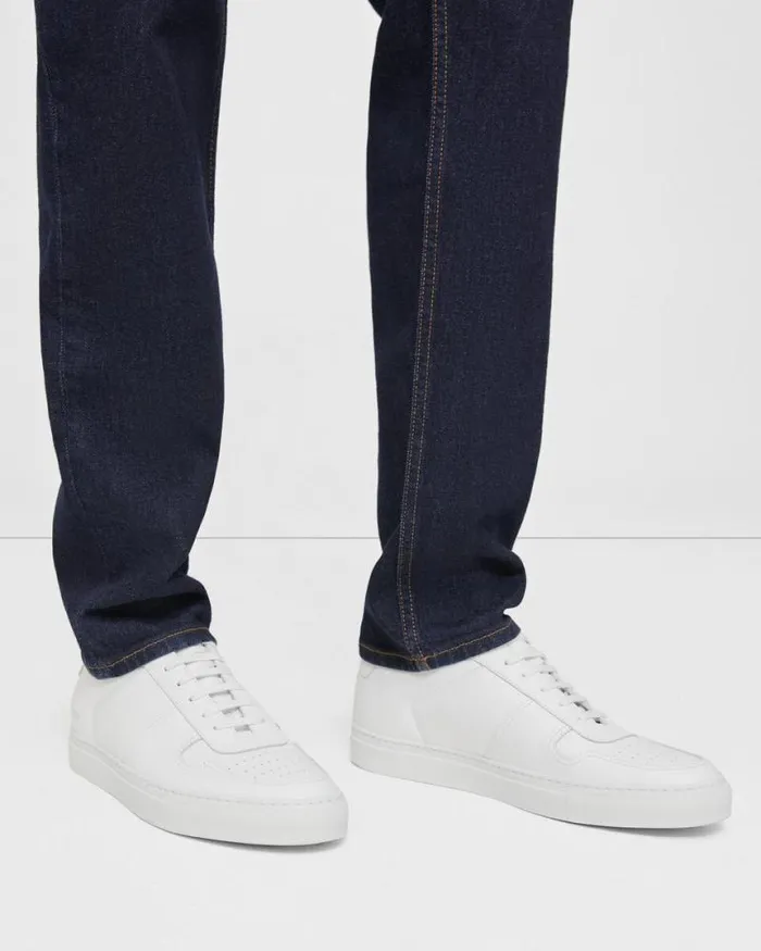 Shoes Men Theory Common Projects Mens BBall LowTop Sneakers White