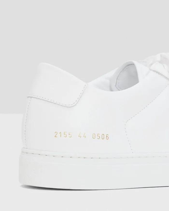 Shoes Men Theory Common Projects Mens BBall LowTop Sneakers White