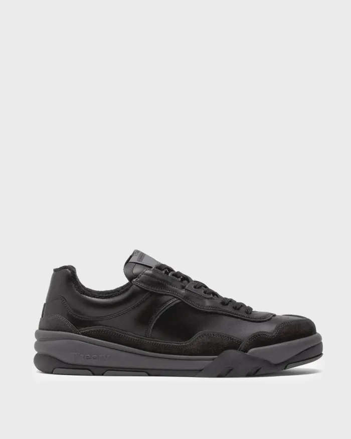 Shoes Men Theory Leather Sneaker Blackblack Shoes Men Theory Leather Sneaker Blackblack