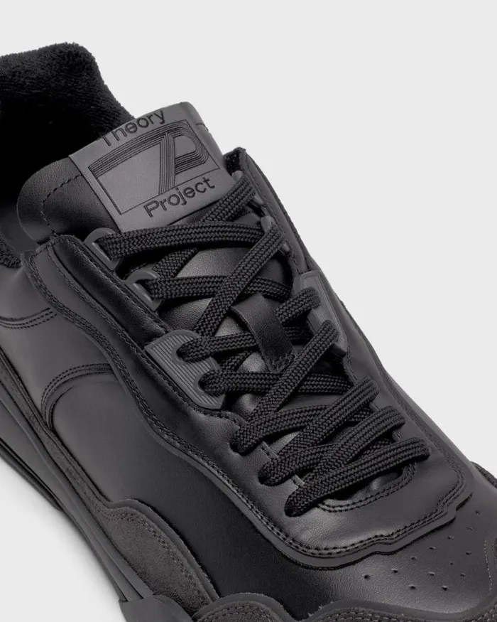 Shoes Men Theory Leather Sneaker Blackblack Shoes Men Theory Leather Sneaker Blackblack