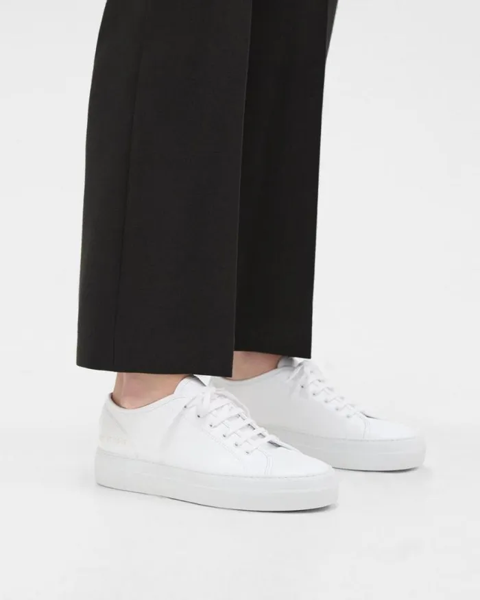 Shoes Women Theory Common Projects Womens Tournament LowTop Super Platform Sneakers White Shoes Women Theory Common Projects Womens Tournament LowTop Super Platform Sneakers White