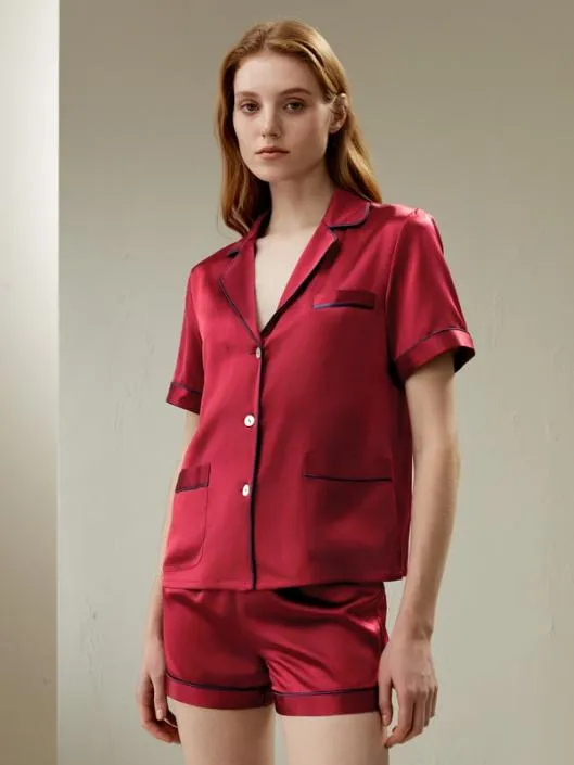 Short 100 Pure Mulberry Silk Pajama Set Womens Women Lilysilk Pajamas