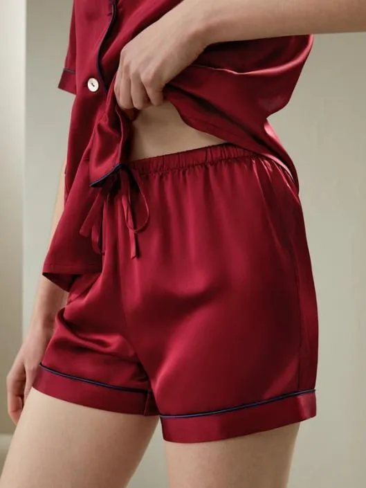 Short 100 Pure Mulberry Silk Pajama Set Womens Women Lilysilk Pajamas