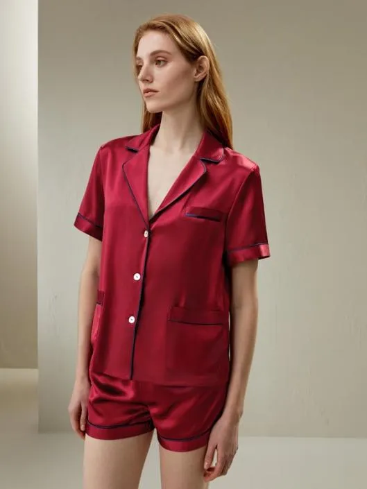 Short 100 Pure Mulberry Silk Pajama Set Womens Women Lilysilk Pajamas